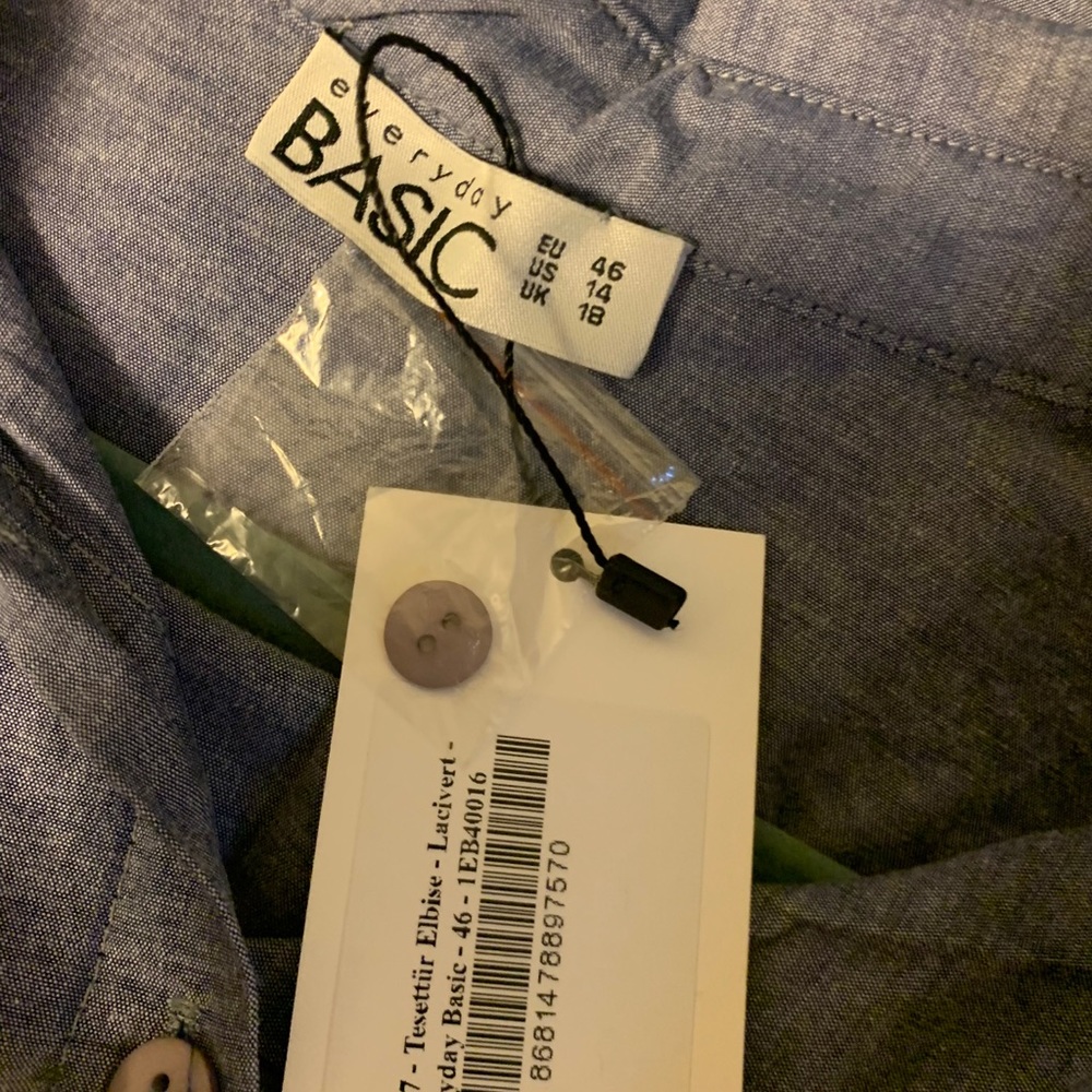 Everyday basic blue dress - Picture 2 of 2